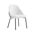 Manhattan Comfort - Lot de 4 chaises de salle à manger modernes Gracie 61,5 cm, revêtement similicuir blanc et noir-Capacité de charge : 125 kg chacun