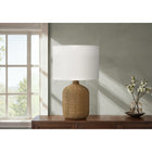 Monarch Specialties - Luminaire - 23 po H Lampe De Table - Rotin Marron - Abat-Jour Beige - Moderne-L'interrupteur rotatif à 3 voies facile maintient une seule ampoule (non incluse) avec une puissance maximale de 100W/120V, permettant de régler l'ambiance d'éclairage pour pour illuminer ou assombrir instantanément la pièce