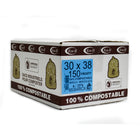 Eco II - Sacs Compostable Industriel - 30 po x 38 po - Givré - 25/rouleau - paquet de 150 -Paquet de 150