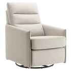 Modway - Etta Tissu rembourré Chaise longue - Flocons d’avoine-Tissu d’ameublement