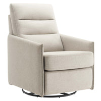 Modway - Etta Tissu rembourré Chaise longue - Flocons d’avoine-Tissu d’ameublement