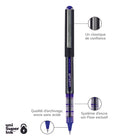 uni-ball – Stylos à bille roulante Vision – 0,5 mm – bleu – paquet de 12-Quantité d’encre visible