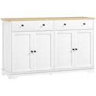 HOMCOM - Buffet 140 po L avec rangement - blanc-Un grand espace de rangement garde votre maison organisée et propre 