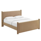 Modway - Rael Performance Velvet Lit plateforme Queen, Taupe-6