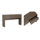 Manhattan Comfort - Console moderne Linda à 3 tiroirs - noyer brun-Façade élégante sans matériel pour un aspect moderne et homogène