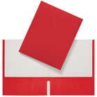 Staples - Portefeuille à 2 poches - Lot de 25 - Rouge-Peut contenir jusqu'à 100 feuilles de papier format lettre (50 par pochette)