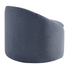 Modway - Sadie Slipcover Mélange de lin Chaise d’accent ronde - Denim-Assemblage simple requis
