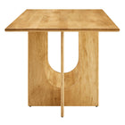 Modway - Rivian Rectangulaire 70 po Bois Table à manger, Chêne-Assemblée requise