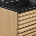 Modway - Render 18" Vanette de salle de bain - Noir de chêne-Assemblée requise
