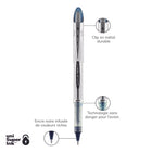 uni-ball - Stylos à bille roulante Vision Elite BLX – 0,8 mm – encre bleue BLX – paquet de 3-0.8mm Pointe Audacieuse
