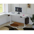 Uplite - Cadre de bureau électrique assis-debout à double moteur - Blanc-SYSTÈME ÉLECTRIQUE EASY ONE TOUCH - Le moteur double de haute qualité et la base de bureau solide offrent un réglage de la hauteur puissant et fluide.