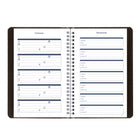 Blueline - 2025-2026 agenda académique hebdomadaire/mensuel - 8 po x 5 po - Noir - Anglais -NOUVEAU: planificateur trimestriel, calendrier des événements, listes de tâches, contacts, mots de passe, section dédiée aux notes, et aperçu sur trois ans