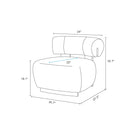 Manhattan Comfort - Bartow fauteuil d’appoint rembourré style milieu du siècle 30,7" - ivoire et noir-Rembourré en tissu tissé luxueux à pois avec rembourrage en mousse haute densité