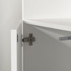 South Shore - Arum - Armoire de rangement étroite 2 portes - Blanc solide-Entretien: Nettoyer avec un linge sec