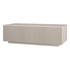Hudson&Canal - Table basse rectangulaire Reyes 48" L - Blanc aulne-Le plateau de table a une capacité de poids de 75 lb