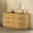 Manhattan Comfort - Ensemble contemporain moderne Chrystie 2 pièces : commode et table de chevet - Naturel-La base robuste de style socle offre une stabilité tout en conservant une apparence épurée et surélevée