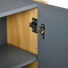 Kleankin - Armoire de salle de bain murale avec miroir à trois portes - gris-Fabriqué en panneau MDF de qualité pour une construction solide 