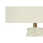 Monarch Specialties - Luminaire - 29 po H Lampe De Table - Céramique Blanche - Abat-Jour Ivoire / Crème - Contemporain-Un assemblage mineur est nécessaire avec des instructions illustrées incluses . conçu avec des matériaux durables pour votre confiance, cette lampe est soutenue par une garantie limitée de 2 ans contre les défauts du fabricant pour votre satisfaction