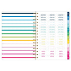 AT-A-GLANCE - Agenda hebdomadaire/mensuel Emily Ley Simplified 2026 - 8 1/2 po H x 5 3/8 po l - bande joyeuse - bilingue-Couverture en poly durable avec design des bandes joyeuses