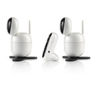 Motorola - Moniteur bébé vidéo PIP1510 Connect Wi-Fi motorisé - Blanc - Ensemble de 2 caméra-Berceuses - Aidez votre tout-petit à s’endormir avec des berceuses préchargées