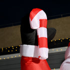 HOMCOM - Décoration de pelouse gonflable éclairée d'extérieur de 8 pieds de haut pour Noël - Père Noël - Rouge-Type : Père Noël avec canne à sucre 