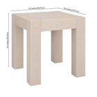 Hudson&Canal - Table d'appoint carrée Langston 22 po de largeur - Blanc aulne-8