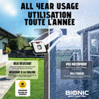 Bell+Howell - Projecteur solaire étanche d'extérieur Bionic Spotlight Pro avec caméra leurre-Montage mural ou piquet au sol - installation rapide sans câblage fixation murale ou piquet inclus pour jardin, patio, garage et arrière cour