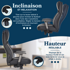 La-Z-Boy - Fauteuil de direction de massage Channing - noir-Choix de 4 inclinaisons verrouillables