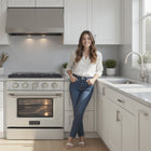 Kucht - 30 po Série KDF Cuisinière Pro Style au gaz propane - Acier inoxydable/Blanc-Allumage électronique avec rallumage automatique pour une sécurité accrue et un contrôle fiable de la flamme, réduisant les risques de fuite de gaz