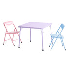 Homy - Ensemble de Table et Chaises pour Enfants Casa - 3 Pièces-Design Pliable et Léger - Idéal pour les petits espaces, appartements ou tout espace nécessitant une solution compacte et portable.