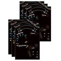 The Pencil Grip - TPG81706 Tapis d'activités - Étapes à la maison - ensemble de 6-Dessinez, effacez, répétez avec ces tapis réutilisables.