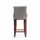 Manhattan Comfort - Shubert tabouret de bar moderne 22,64" en similicuir rembourré - taupe foncé-Hauteur du siège : 29,13 po