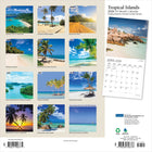 Plato - 2026 Îles Tropicales Calendrier mural Suspendu Mensuel - 30,5 cm l x 61 cm H - Anglais-Conception Durable - Le papier robuste et de haute qualité empêche le froissage et le débordement de l'encre, et la reliure durable assure la longévité tout au long de l'année