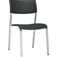 Offices to Go - Chaise empilable Dori 2, noir-Des sièges empilables polyvalents