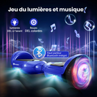Gyrocopters - Hoverboard PRIME pour enfants - Vitesse de 15 km/h - 300 W - 6,5 pouces - Roues LED - Haut-parleur Bluetooth - Bleu-Fonctionnalités intelligentes et divertissement intégré, avec des haut-parleurs Bluetooth qui synchronisent votre musique préférée directement avec votre trajet