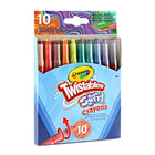 Crayola - Mini crayons torsadables SWIRL, 10/boîte, paquet de 6-MINI CRAYONS : Vendus en paquets de 6, chaque paquet est livré avec 10 crayons Crayola Mini Twistables aux tourbillons uniques, offrant une variété d'options de couleurs pour tous vos efforts créatifs.