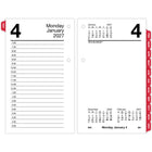AT-A-GLANCE – Recharge de calendrier de bureau quotidien 2027 avec onglets mensuels 2 pages/jour – 6 po H x 3 1/2 po l – anglais-12 mois à onglet : janvier 2027 à decembre 2027