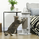 PawHut - Griffoir pour chat 23 po pour chats d'intérieur avec balles de jeu - gris-Base stable pour l’équilibre 