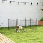 PawHut - parc pour chien 8 panneaux, enclos pour animaux, barrière pliable 23,6 po H - noir-Une porte de 12,6 po l x 13 po H avec loquet permet un accès facile à votre animal 
