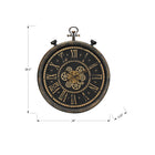 Monarch Specialties - Horloge - 24 po Rond - Mécanisme D'Engrenage - Horloge Murale - Brun - Transitionnel-Cette horloge analogique de style ancien est dotée d'un mouvement à quartz silencieux et sans tic-tac pour une mesure précise de l'heure, avec des engrenages métalliques fonctionnels comme élément frappant