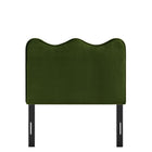 Modway - Athena Velours de performance résistant aux taches Tête de lit jumelée, Vert mousse-Assemblée requise