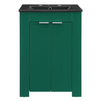 Modway - Maybelle 24" Vanette de salle de bain - Vert Noir-Vanité de salle de bain moderne