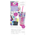 Crayola Creations – Verre à décorer-Comprend un verre, 3 feuilles de modèles, 8 grammes de confettis et 4 marqueurs gel lavables Crayola