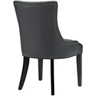 Modway - Marquis Cuir végane Chaise à manger - Noir-Rembourrage végétalien en cuir durable