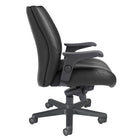 Nightingale - Fauteuil de direction à dossier moyen President - Noir-Bras réglables en hauteur avec accoudoirs en polyuréthane