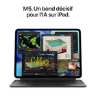 Apple - iPad Pro 11 po, Écran Ultra Retina XDR, Wi-Fi, puce M5, 256 Go, Noir infini-L’écran le plus avancé au monde. Luminosité extrême, contraste net, ProMotion, gamme de couleurs étendue P3 et True Tone. Un écran en verre nanotexturé est disponible sur les modèles à 1 To et 2 To de stockage, un choix idéal pour travailler dans des conditions d’éclairage peu favorables