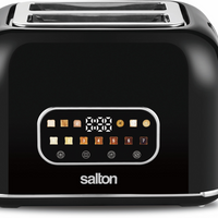 Salton - grille-pain numérique - 2 tranches - Noir-Commandes tactiles numériques en couleur - un écran moderne et élégant offre une interface intuitive pour un contrôle sans effort. naviguez facilement entre les réglages d’un simple toucher, alliant style et fonctionnalité sur votre comptoir. 