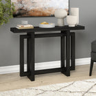 Hudson&Canal - Console Breslow 44" L - Grain noir-Finition en grain noir aspect bois