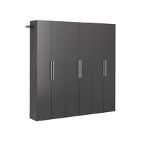 Prepac - Armoire accrochable HangUps de 72 po ensemble C - noir-Ensemble C Détails : Qté 3 Armoire de rangement de grande taille de 24 po Modèle n° BSCW 0706 2K 24 po L x 72 po H x 12 po P 3 tablettes réglables et 1 tablette fixe avec séparateur central Les tablettes ont une épaisseur de 0,75 po Capacité de poids : 200 lb 40 lb par tablette