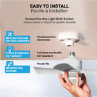 Bell+Howell - Lampe de ventilateur à douille de 15,7 po avec télécommande - Blanc-Choisissez parmi plusieurs vitesses de ventilateur : élevée, moyenne ou faible
